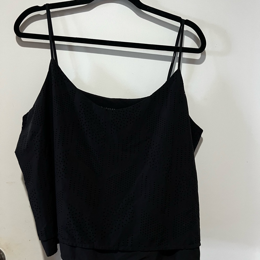 Athleta Charcoal Perforated Top
